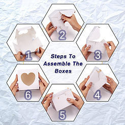 Квадратные бумажные коробки для печенья с квадратным прозрачным окном&nbsp;CON-TAC0001-12B-01