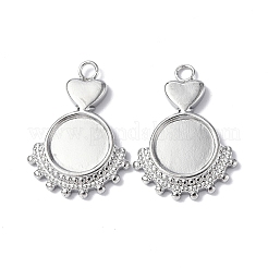 Подвеска-кабошон из нержавеющей стали 304&nbsp;STAS-C066-17P