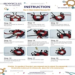 Наборы для изготовления брелока-божьей коровки из хлопка своими руками&nbsp;DIY-SC0028-10