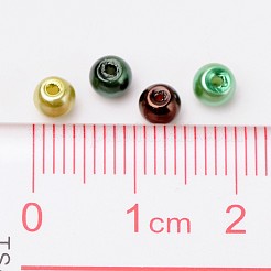 Эскимо-мятный микс перламутровый стекла жемчужные бусины&nbsp;HY-X006-4mm-04