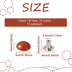 130 комплект эмалевых заклепок 13 цветов&nbsp;FIND-SW0001-17