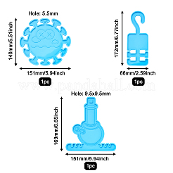 3шт 3 Молды для кабошонов из силикона&nbsp;DIY-BG0001-51
