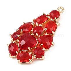 Латунь стекло кулоны&nbsp;KK-R224-16D-G