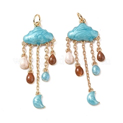 Латунь эмаль подвески&nbsp;KK-E068-VF318