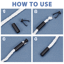 Съемные фиксаторы концов шнура из сплава&nbsp;FIND-CP0002-55C