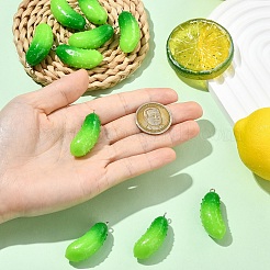 10 шт. подвески из непрозрачной смолы в виде растений&nbsp;RESI-YW0005-65