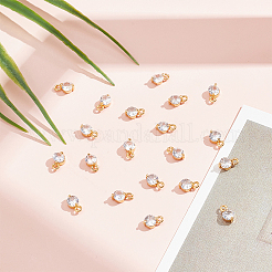 20 шт. подвески из латунного прозрачного кубического циркония&nbsp;KK-GO0001-97