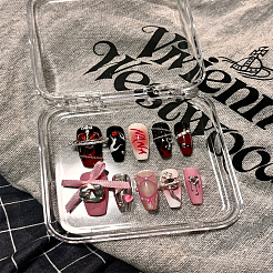 Прозрачный пластиковый ящик для инструментов для ногтей&nbsp;MRMJ-LP0002-33B-02