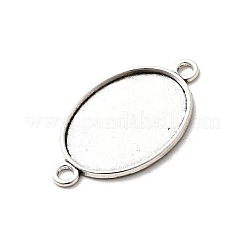Старинное серебро тибетский стиль сплава параметров соединителя плоский овал кабошон&nbsp;LS-TIBE-M022-05AS