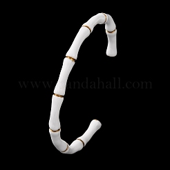 Браслеты-манжеты из нержавеющей стали 304 с эмалью для женщин&nbsp;BJEW-G780-01G