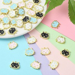 40шт 4 цвета сплава эмалевые подвески&nbsp;ENAM-CJ0004-16