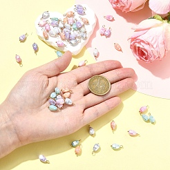 60 шт. подвески из стекла с эффектом потрескивания&nbsp;PALLOY-YW00105