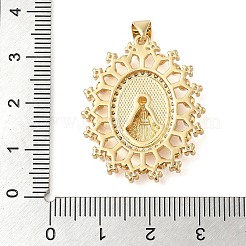 Латунные микропаве прозрачные подвески с фианитом&nbsp;KK-I712-21G