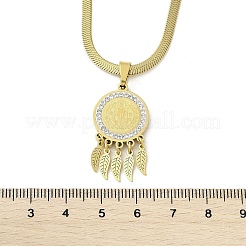 Медаль Святого Бенедикта с подвеской из перьев&nbsp;NJEW-H055-03G