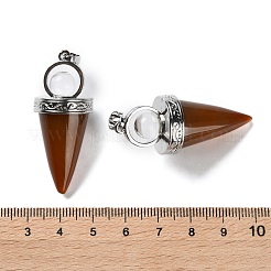 Окрашенные и подогретые подвески из натурального агата&nbsp;G-F777-06P-08