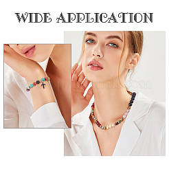 60 шт. 6-х цветные гальванические немагнитные синтетические гематитовые бусины&nbsp;G-PH0001-93