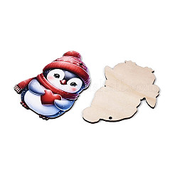 10 шт. подвесных украшений из дерева с односторонней УФ-печатью&nbsp;WOOD-N020-20