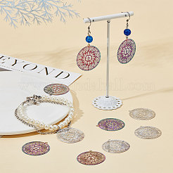 40 шт. 2-х цветные филигранные подвески из нержавеющей стали 201&nbsp;STAS-DC0010-92