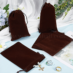 Подарочные пакеты на шнурке из бархата&nbsp;ABAG-BBC0001-10C-03