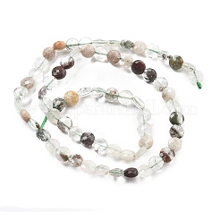 Натуральный зеленый lodolite кварц бисер пряди&nbsp;G-C179-A19-02