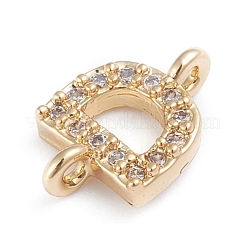 Латунные микро-паве кубические цирконии буквы соединения&nbsp;ZIRC-I042-16G-D