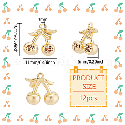 12 шт. латунные подвески с микропаве из шоколадного кубического циркония&nbsp;KK-BC0012-64