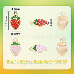 80шт 2 цвета светлые позолоченные подвески из сплава с эмалью&nbsp;ENAM-UN0001-14
