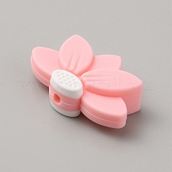 Лотос пищевые экологически чистые силиконовые бусины&nbsp;SIL-WH0013-50A