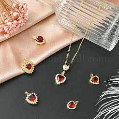 6 шт. 6 стиля латунных подвесок с кубическим цирконием&nbsp;KK-CJ0003-85