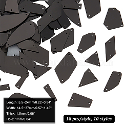 180 шт. 10 стиля пришивных зеркальных стразов&nbsp;DIY-PH0013-65A