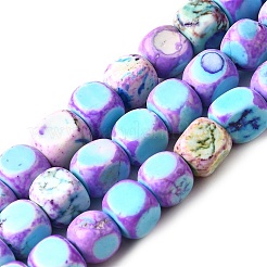 Нити окрашенных бусин из натурального магнезита&nbsp;G-L617-B01-8mm-02