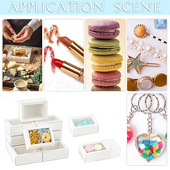 Складные ящики для бумаги с прозрачной пластиковой крышкой&nbsp;LS-CON-WH0095-68B-03