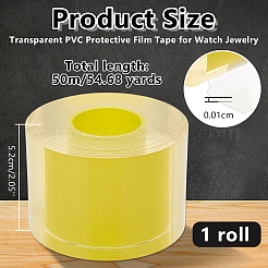 1 рулон прозрачной защитной пленки ПВХ для часов&nbsp;DIY-PH0032-58A