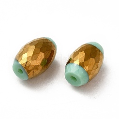 Непрозрачные гальванические стеклянные бусины&nbsp;EGLA-H003-02G-06