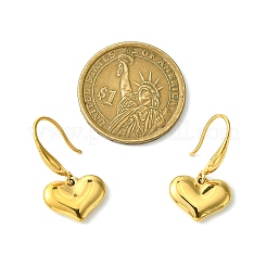 Серьги-подвески в форме сердца из нержавеющей стали 304 для женщин&nbsp;EJEW-G417-02G