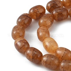 Имитация треснувших нефритовых стеклянных бусин&nbsp;LS-GLAA-WH0032-05A