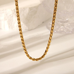 Комплекты браслетов и ожерелий из кубинской цепи из нержавеющей стали 304 для женщин&nbsp;FI8814-1