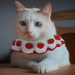 2 шт. 2-х цветный шерстяной тканый воротник с цветочным узором&nbsp;AJEW-FH0005-33B