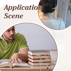 4 шт. 4 стиля сплава палочки для волос фурнитура&nbsp;AJEW-FG0007-35