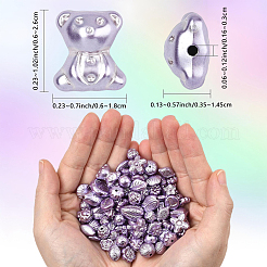 214 г перламутровых непрозрачных акриловых бусин&nbsp;OACR-YW0004-40