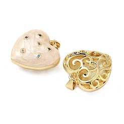 Кулоны с эмалью из латуни с микро паве&nbsp;KK-G536-22G