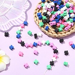 200шт 6 цвета бусины из полимерной глины ручной работы&nbsp;CLAY-CJ0002-05