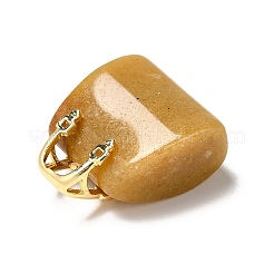 Латунные подвески из нефрита с натуральным топазом&nbsp;KK-E274-01G-16