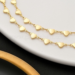 Латунные ожерелья-цепочки в форме сердца для женщин&nbsp;NJEW-F329-03G