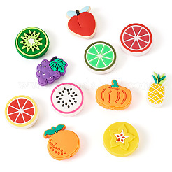 11 шт. 11 вида бусин из ПВХ в виде фруктов&nbsp;KY-TA0001-48