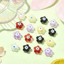 30шт 6 цвета прозрачные стеклянные бусины&nbsp;GLAA-CJ0002-62