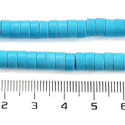 Синтетических нитей бирюзовые бусы&nbsp;X-TURQ-G110-6x3mm-06