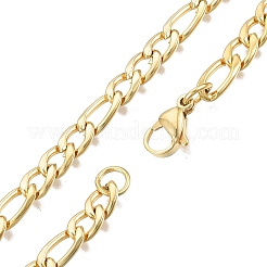 Мужское ожерелье из нержавеющей стали 201 figaro chains NJEW-N050-A08-5-55G