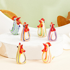 Ahademaker 6 шт. 6 цвета ручной работы миллефиори лэмпворк украшения дисплея&nbsp;DJEW-GA0001-41