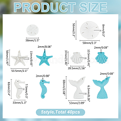 28шт 8 стиля непрозрачные подвески из смолы&nbsp;FIND-WR0012-22